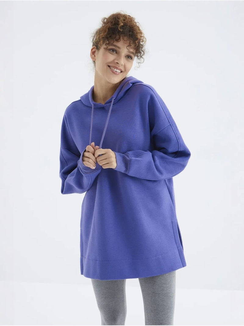 Sweatshirt oversized com capuz e bolso tommy Lavanda - Kiabi