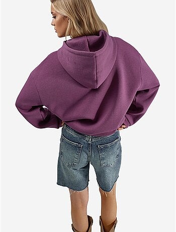 Sweatshirt oversized com capuz e estampado busem