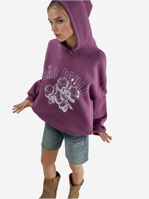 Sweatshirt oversized com capuz e estampado busem - Kiabi Sweatshirt oversized com capuz e estampado busem - Kiabi