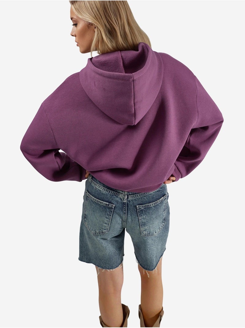 Sweatshirt oversized com capuz e estampado busem Malva - Kiabi