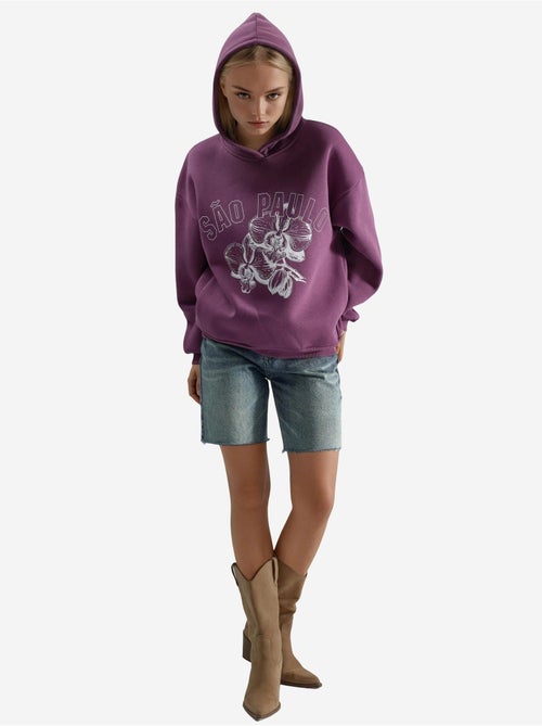 Sweatshirt oversized com capuz e estampado busem - Kiabi Sweatshirt oversized com capuz e estampado busem - Kiabi