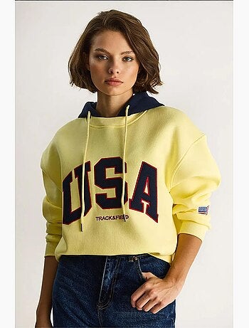 Sweatshirt oversized com capuz e estampado lucci