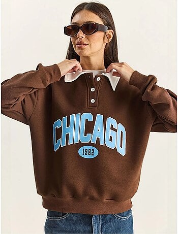 Sweatshirt oversized com estampado lucci
