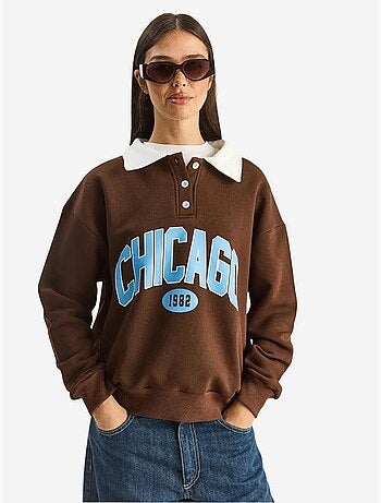 Sweatshirt oversized com estampado lucci