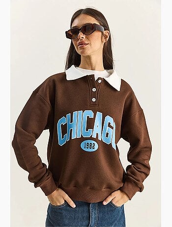 Sweatshirt oversized com estampado lucci