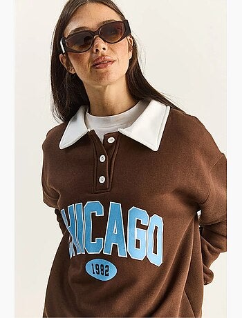Sweatshirt oversized com estampado lucci