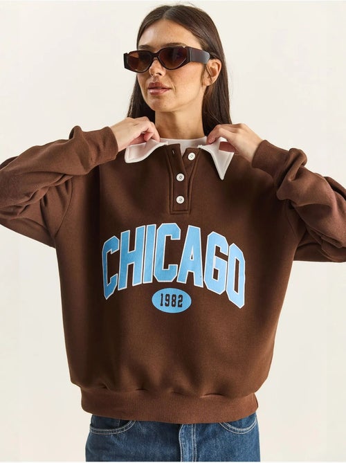 Sweatshirt oversized com estampado lucci - Kiabi Sweatshirt oversized com estampado lucci - Kiabi