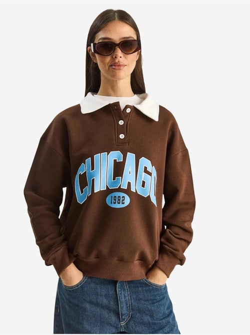 Sweatshirt oversized com estampado lucci - Kiabi Sweatshirt oversized com estampado lucci - Kiabi