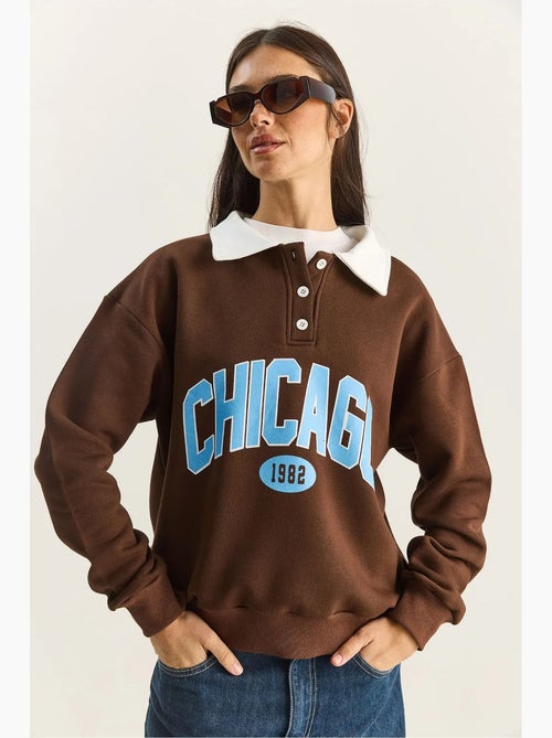 Sweatshirt oversized com estampado lucci - Kiabi Sweatshirt oversized com estampado lucci - Kiabi