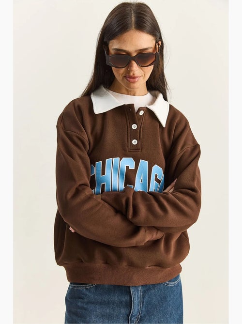 Sweatshirt oversized com estampado lucci - Kiabi Sweatshirt oversized com estampado lucci - Kiabi