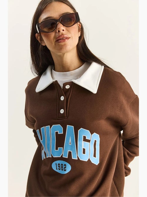 Sweatshirt oversized com estampado lucci - Kiabi Sweatshirt oversized com estampado lucci - Kiabi