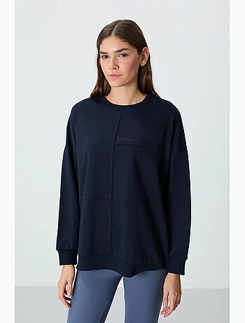 Sweatshirt oversized com gola redonda tommy