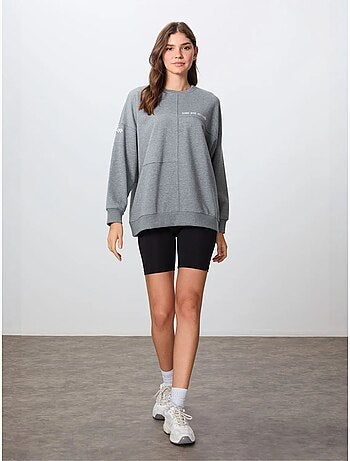 Sweatshirt oversized com gola redonda tommy