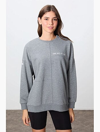Sweatshirt oversized com gola redonda tommy