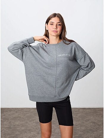 Sweatshirt oversized com gola redonda tommy