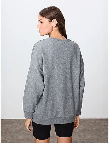 Sweatshirt oversized com gola redonda tommy