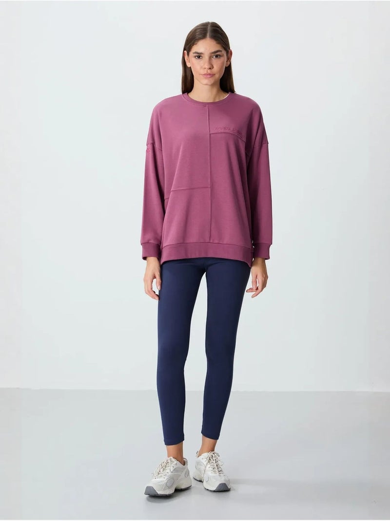 Sweatshirt oversized com gola redonda tommy Malva - Kiabi