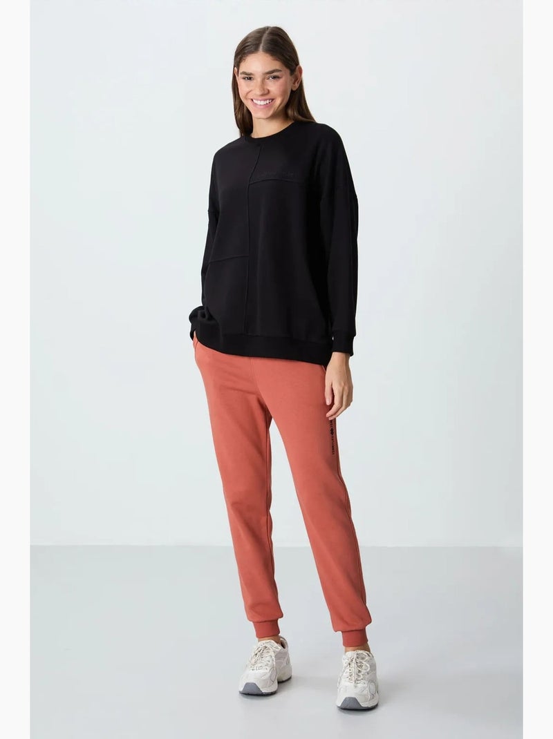 Sweatshirt oversized com gola redonda tommy Preto - Kiabi