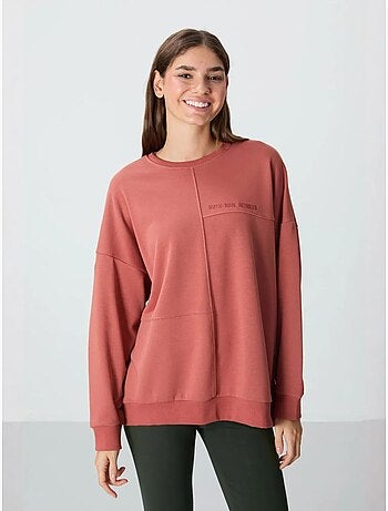 Sweatshirt oversized com gola redonda tommy