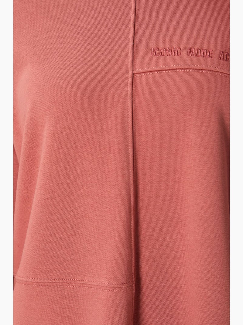 Sweatshirt oversized com gola redonda tommy Terracota - Kiabi
