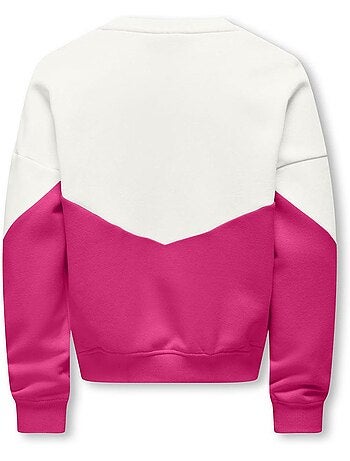 Sweatshirt Mauve e Branco para Menina Kids ONLY Kogruna