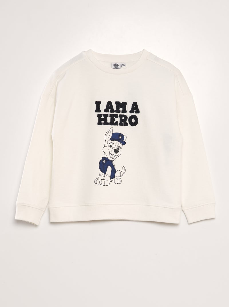 Sweatshirt 'Patrulha Pata' Branco - Kiabi