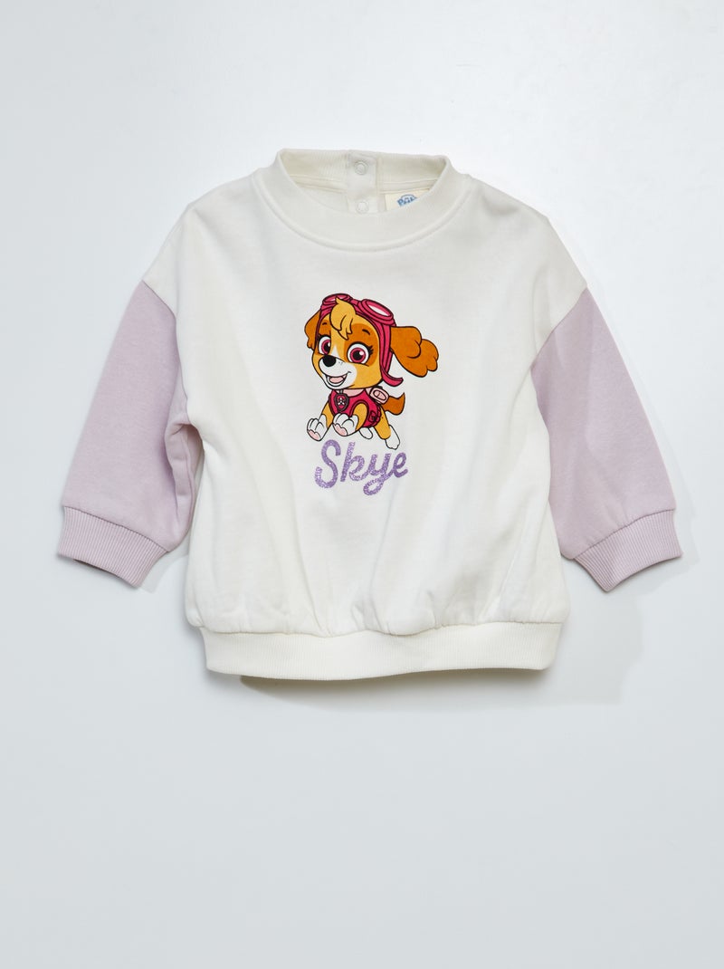 Sweatshirt 'Patrulha Pata' com gola redonda Branco - Kiabi