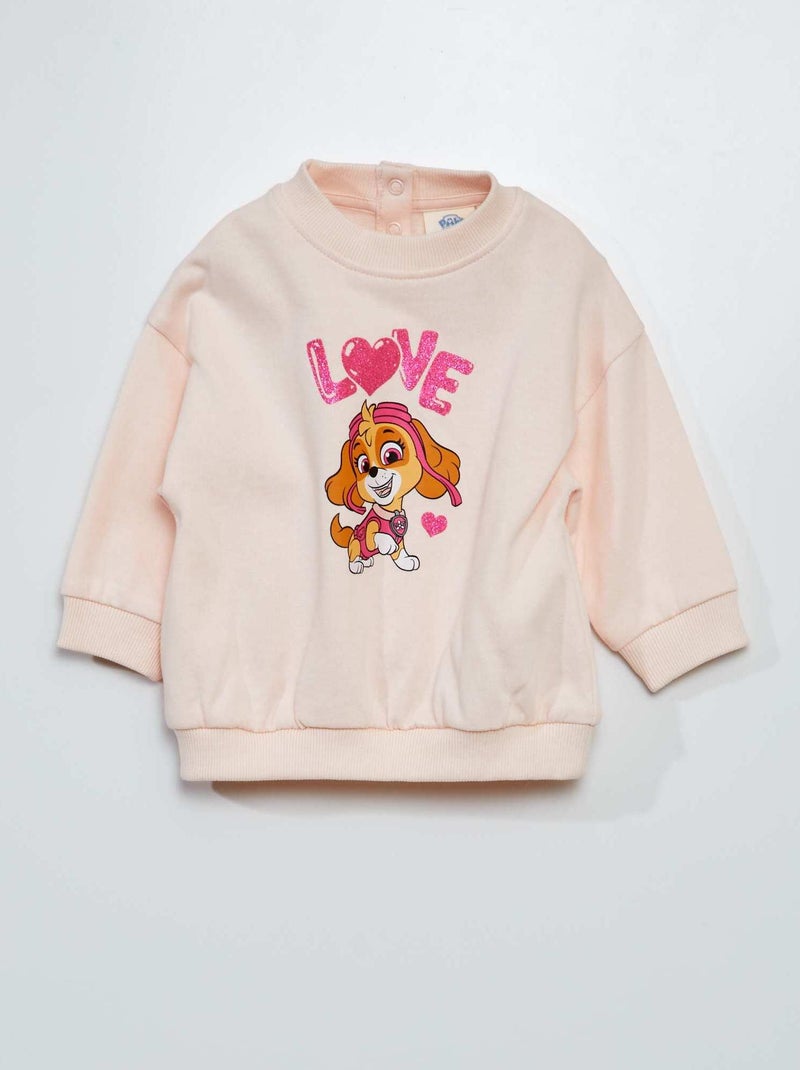 Sweatshirt 'Patrulha Pata' com gola redonda ROSA - Kiabi