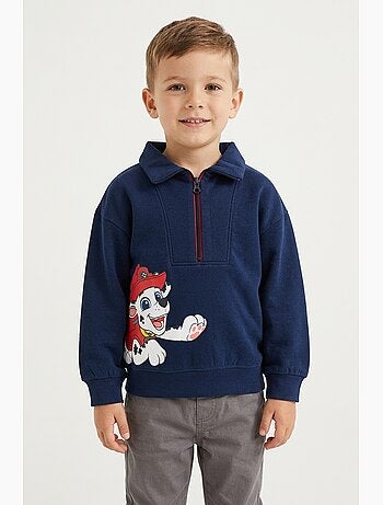 Sweatshirt paw patrol azul menino | licença oficial