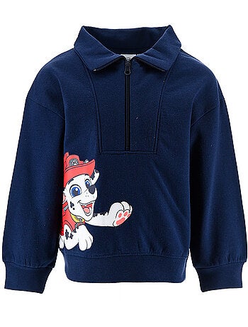 Sweatshirt paw patrol azul menino | licença oficial