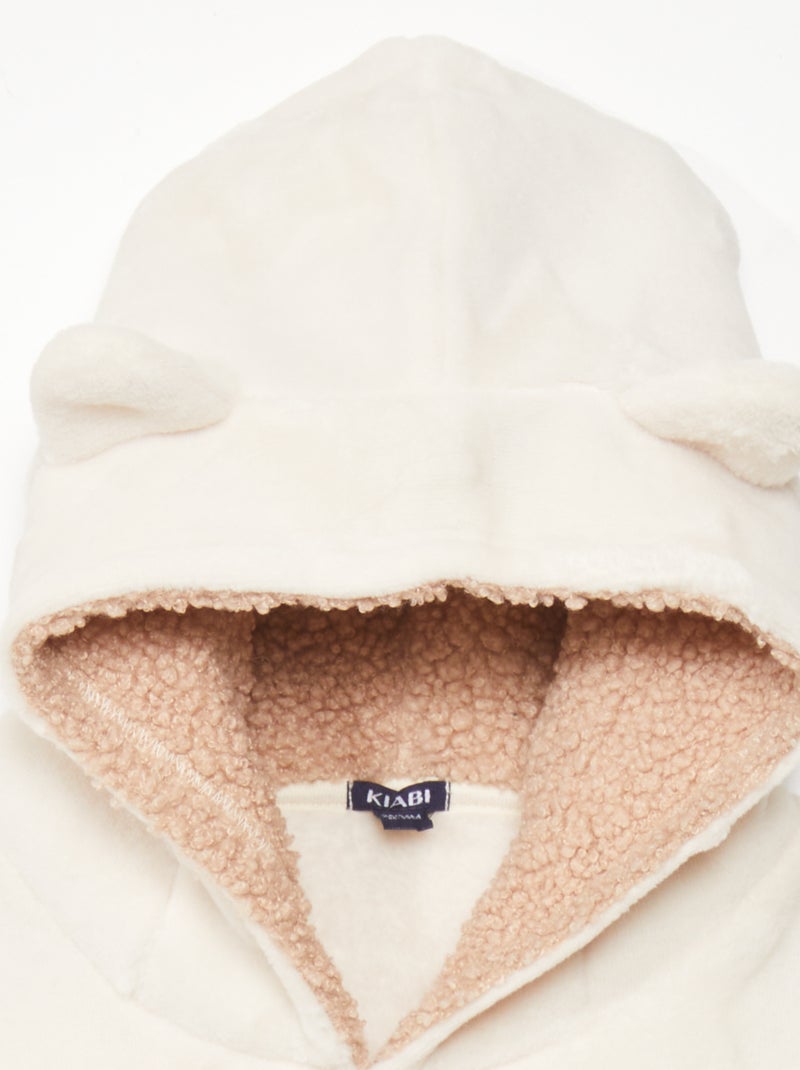 Sweatshirt polar muito suave BEGE - Kiabi