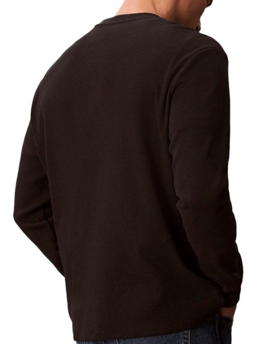 Sweatshirt preto calvin klein jeans waffle badge para homem - Kiabi Sweatshirt preto calvin klein jeans waffle badge para homem - Kiabi