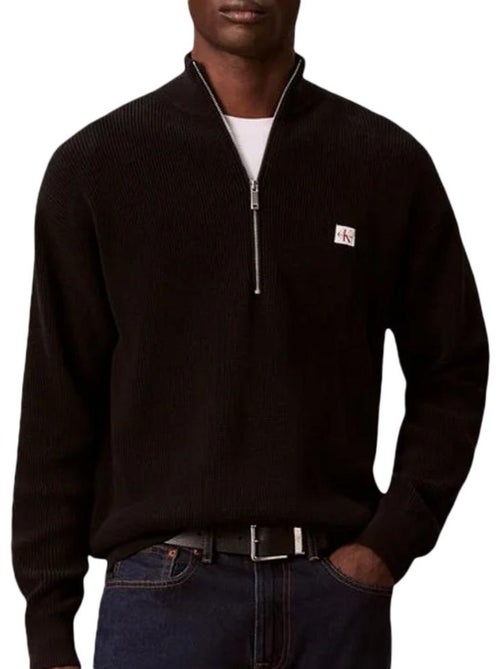 Sweatshirt preto calvin klein jeans waffle para homem - Kiabi Sweatshirt preto calvin klein jeans waffle para homem - Kiabi