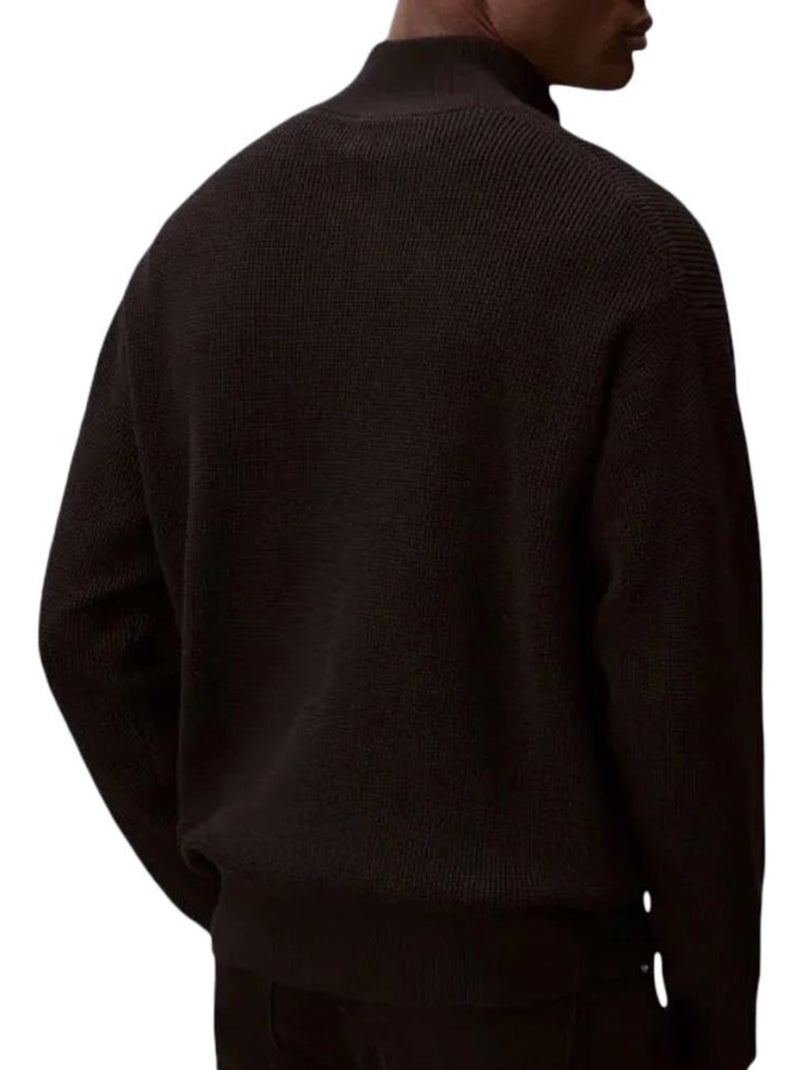 Sweatshirt Preto Calvin Klein Jeans Waffle para Homem Preto - Kiabi