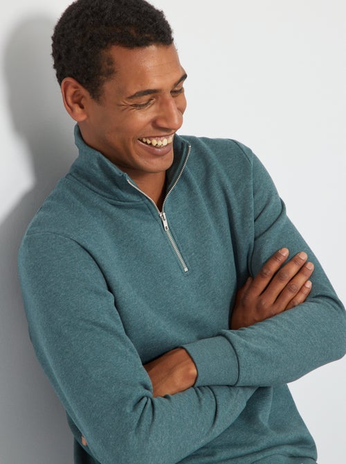 Sweatshirt 'Produkt' com gola com fecho - Kiabi