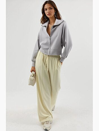Sweatshirt relaxed fit com fecho de correr busem