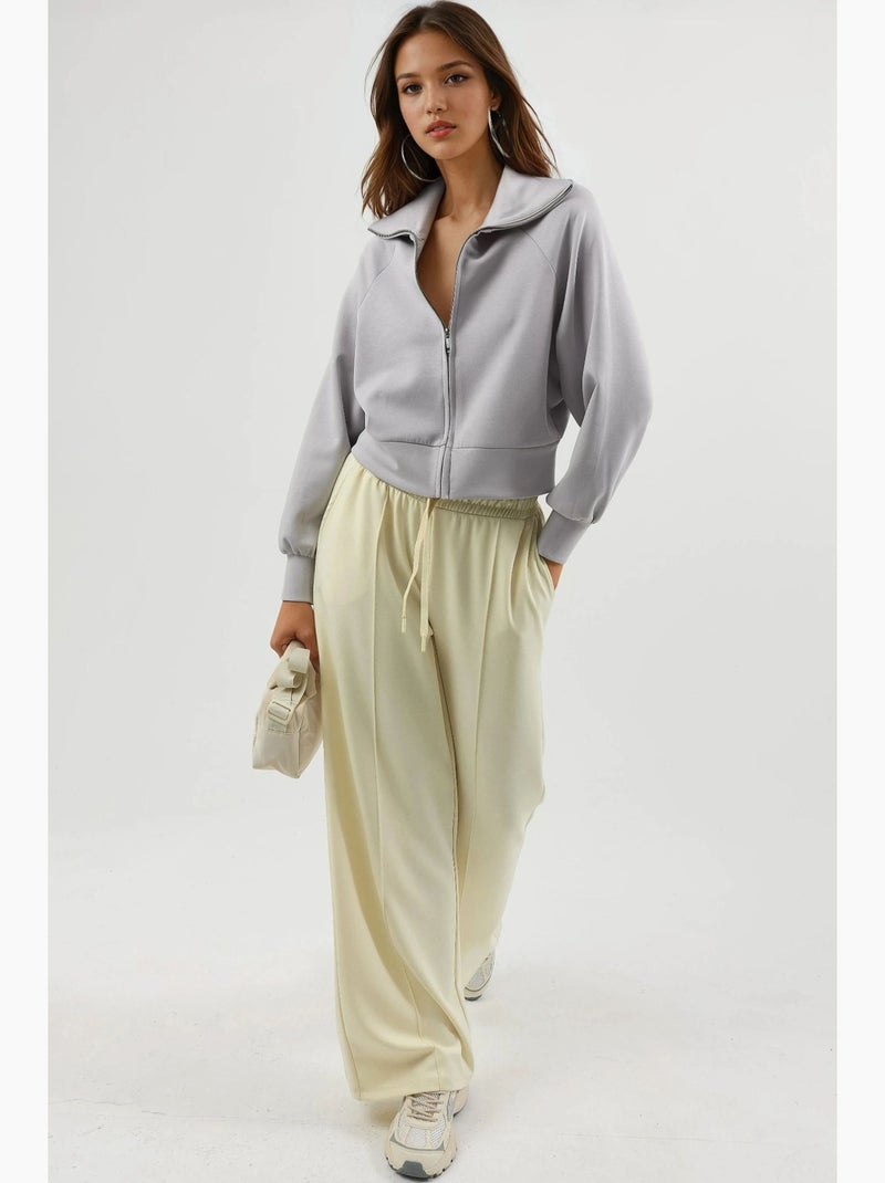 Sweatshirt relaxed fit com fecho de correr busem Cinza - Kiabi