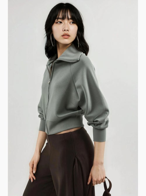 Sweatshirt relaxed fit com fecho de correr busem - Kiabi Sweatshirt relaxed fit com fecho de correr busem - Kiabi