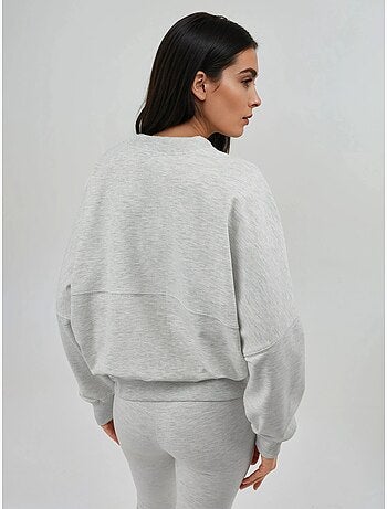 Sweatshirt relaxed fit com fecho de correr integral busem