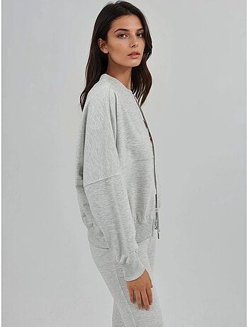 Sweatshirt relaxed fit com fecho de correr integral busem