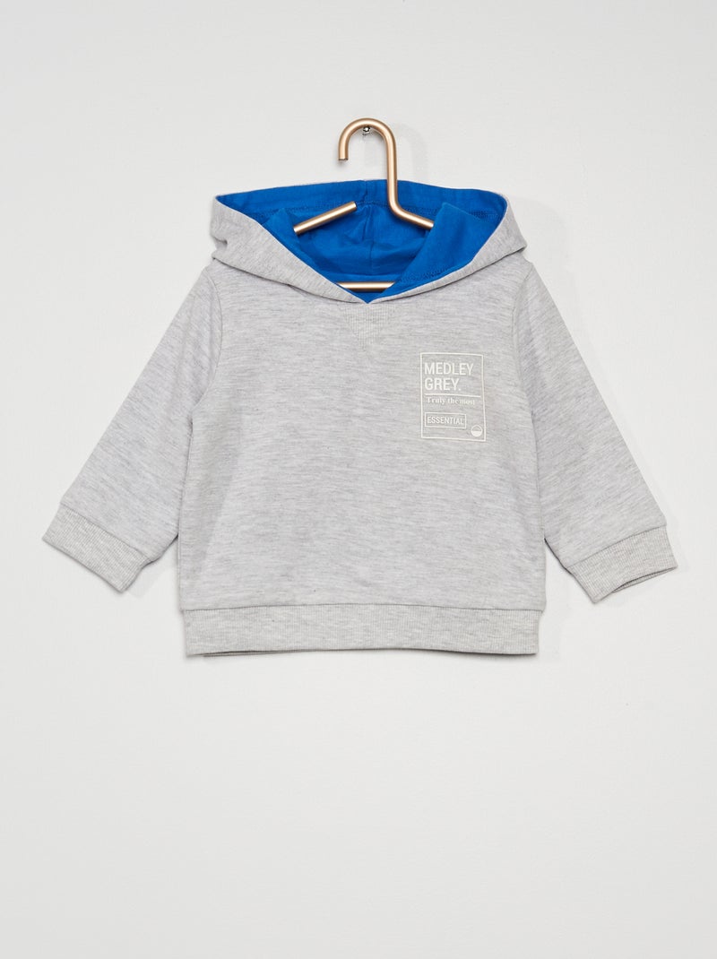 Sweatshirt reversível com capuz AZUL - Kiabi