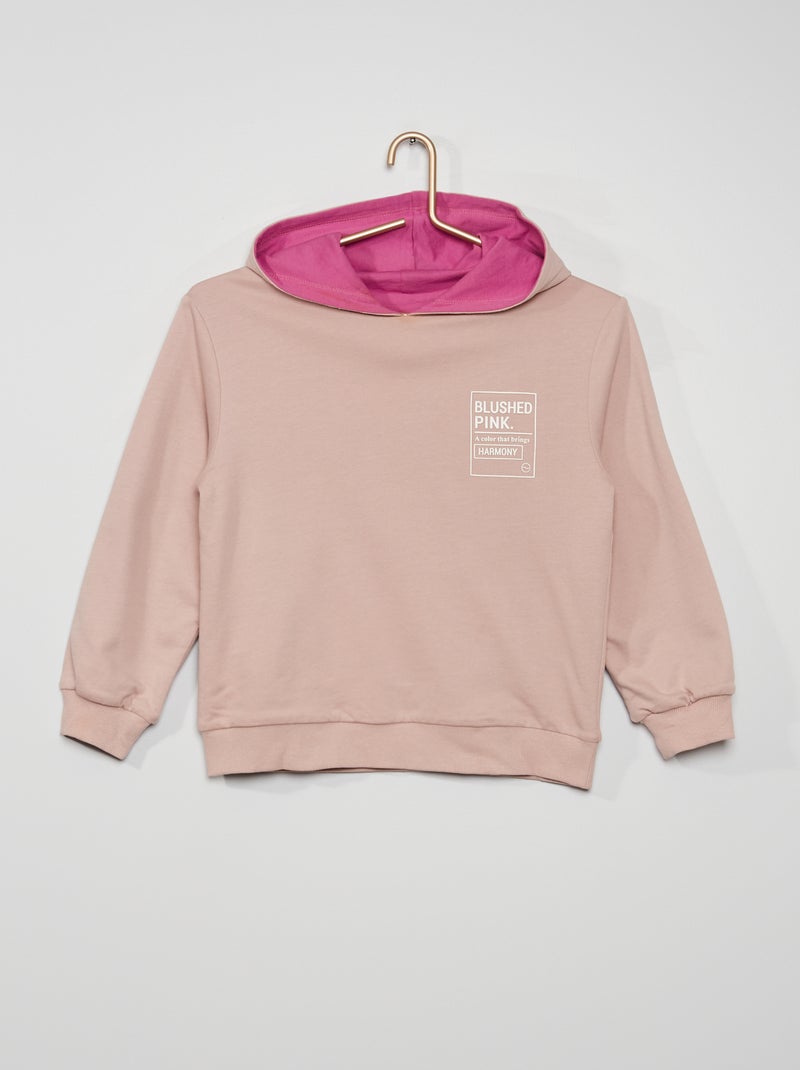Sweatshirt reversível com capuz ROSA - Kiabi