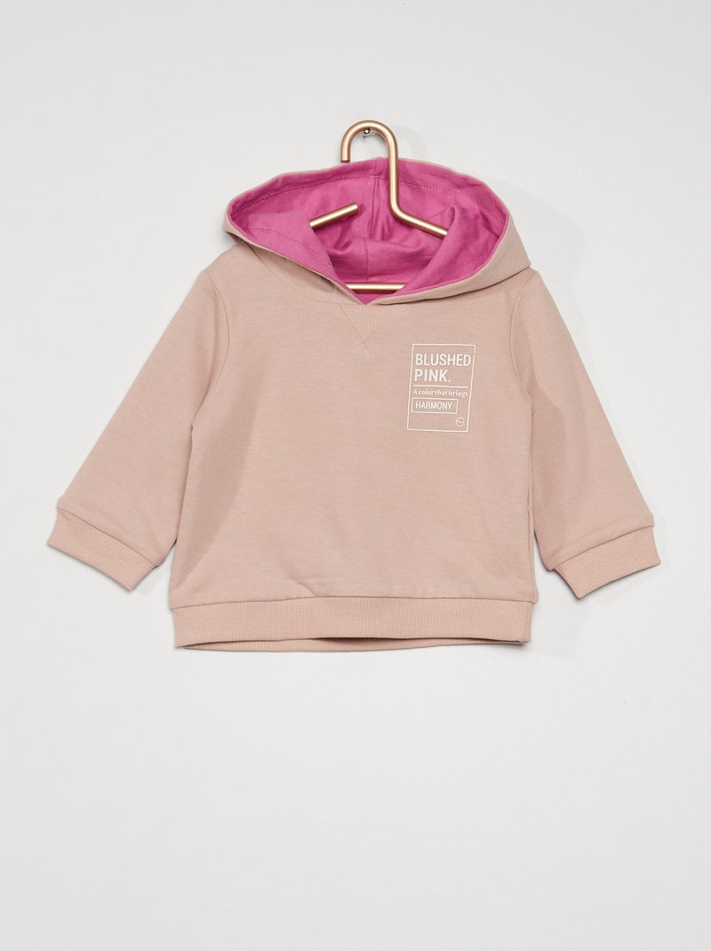 Sweatshirt reversível com capuz ROSA - Kiabi