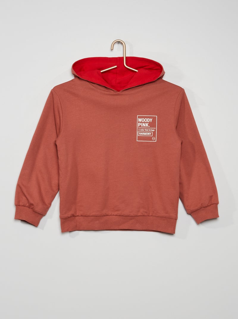 Sweatshirt reversível com capuz VERMELHO - Kiabi