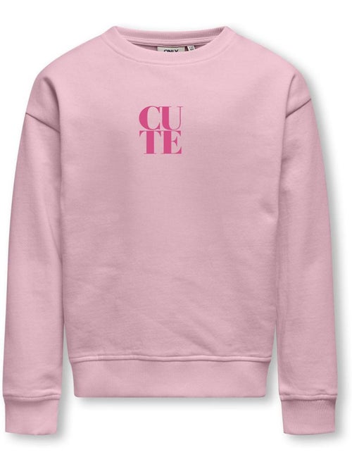 Sweatshirt rosa para menina kids only ditte - Kiabi