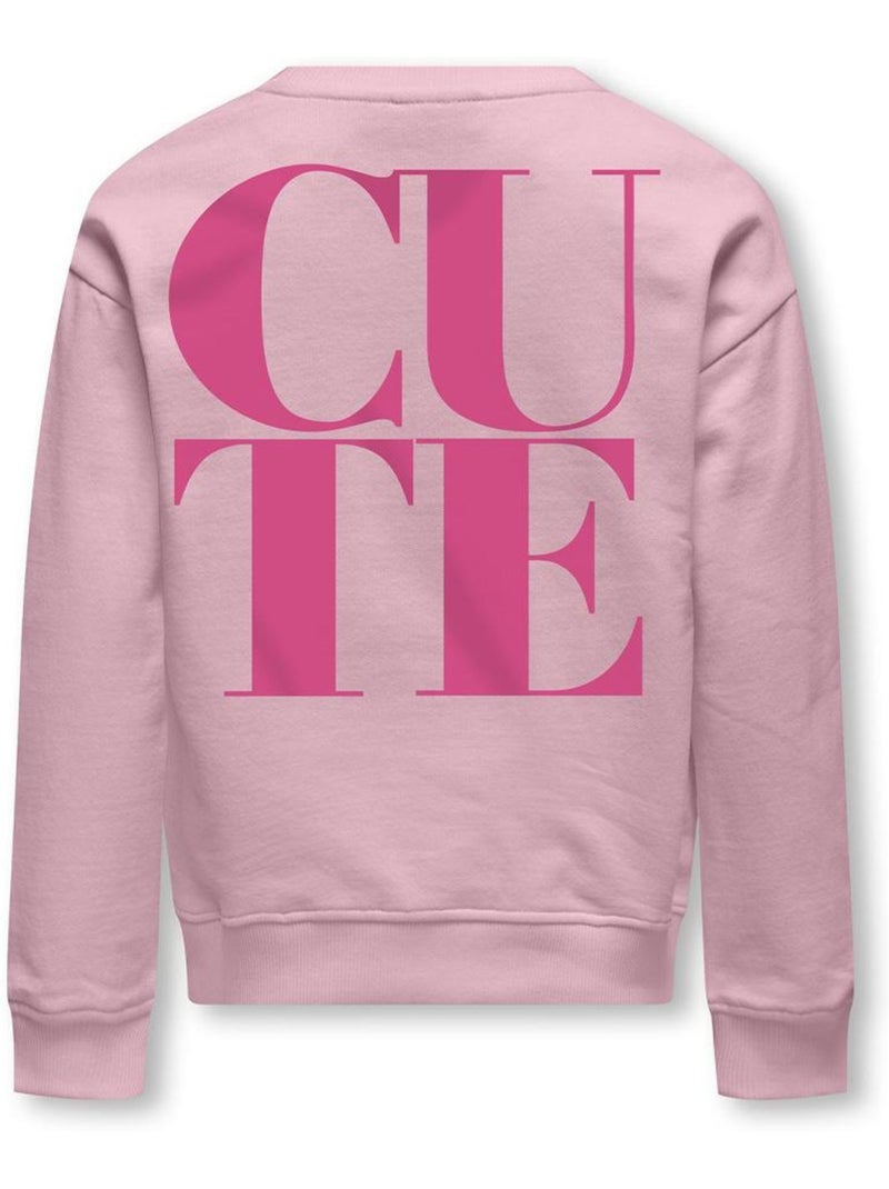 Sweatshirt Rosa para Menina Kids Only Ditte Rosa - Kiabi
