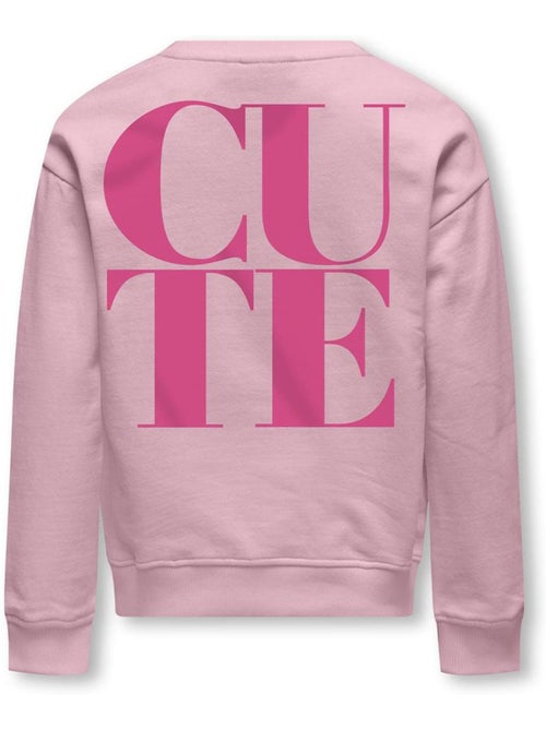 Sweatshirt rosa para menina kids only ditte - Kiabi