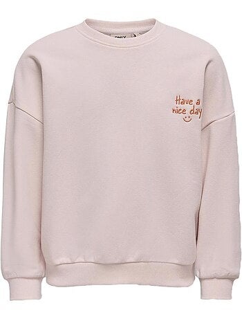 Sweatshirt rosa para menina kids only koganni