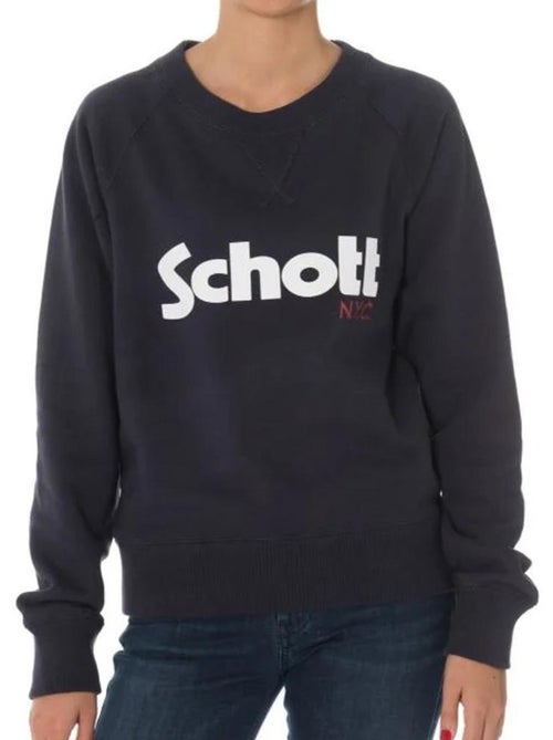 Sweatshirt Schott Ginger1 para Mulher Azul Marinho - Kiabi Sweatshirt Schott Ginger1 para Mulher Azul Marinho - Kiabi
