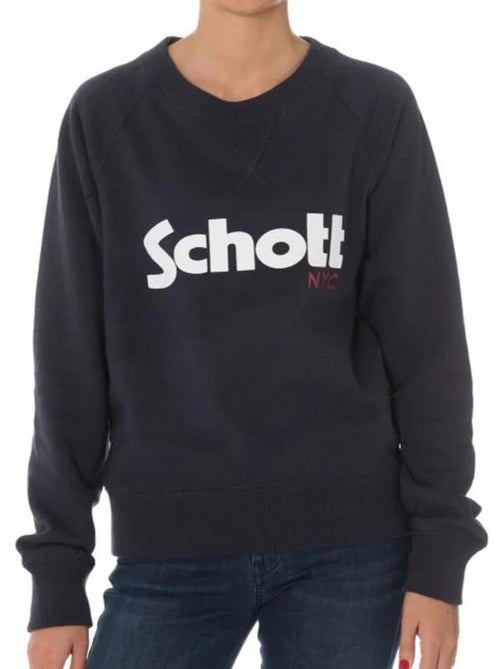 Sweatshirt Schott Ginger1 para Mulher Azul Marinho - Kiabi Sweatshirt Schott Ginger1 para Mulher Azul Marinho - Kiabi